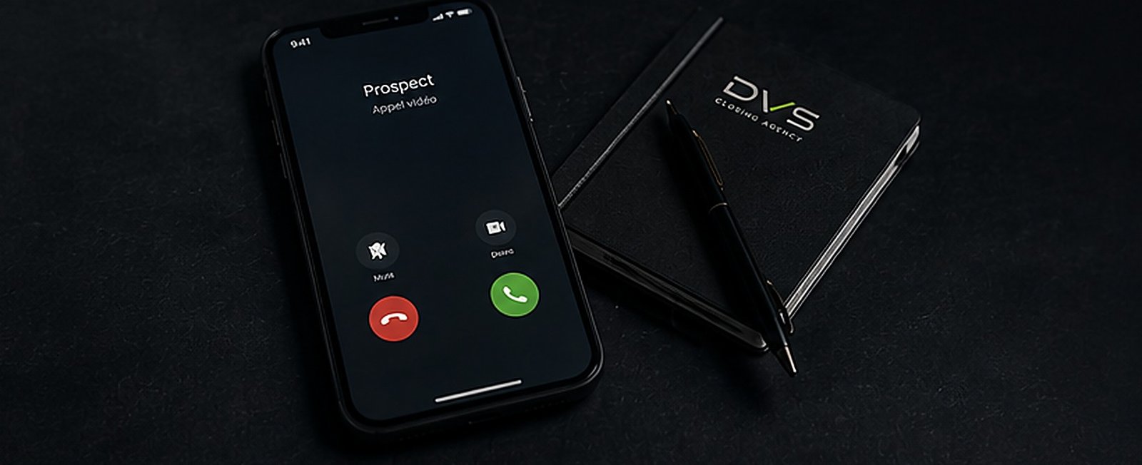 Appel vidéo avec un prospect — carnet DVS Closing Agency